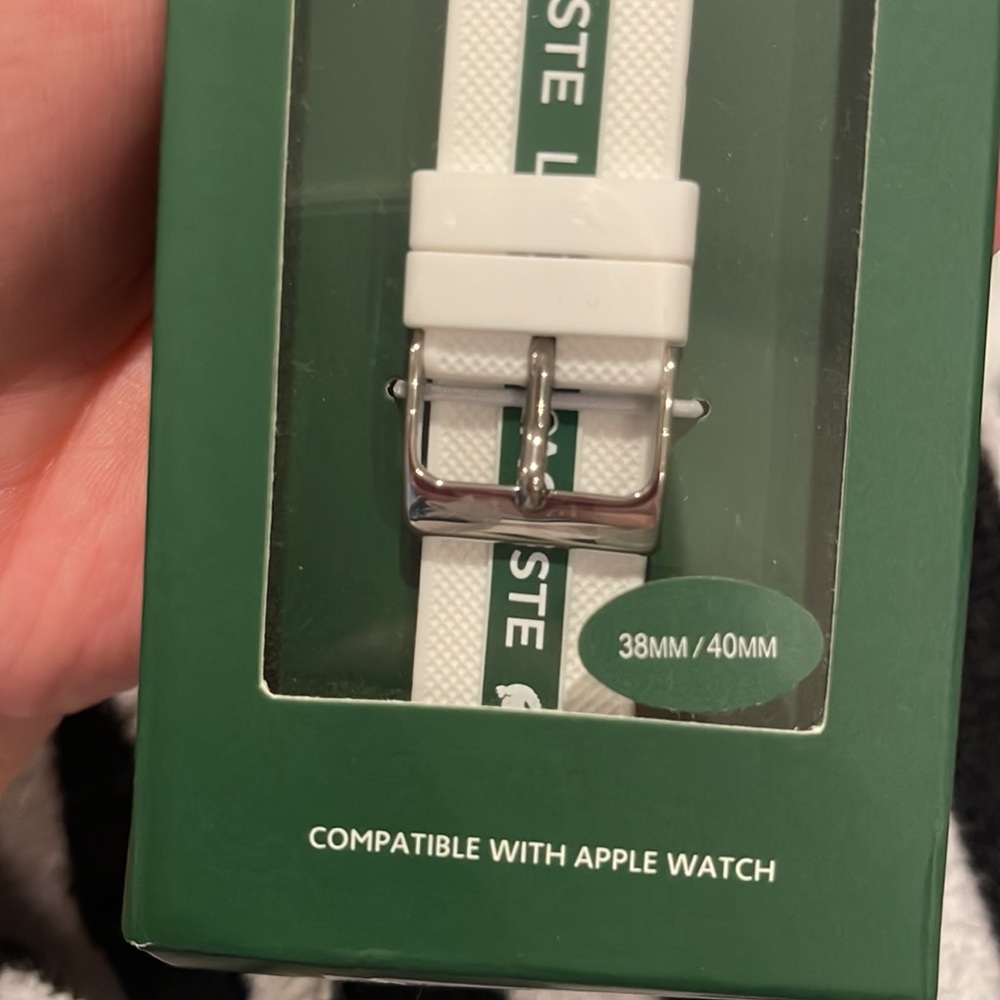APPLE WATCH BAND 38MM/40MM LACOSTE GREEN AND WHITE BAND - Picture 4 of 4